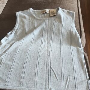 Kathie Lee Collection Sky Blue Knit Top